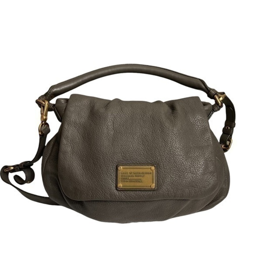 Marc by Marc jacobs gray leather two way flap bag